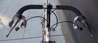 A Salsa with WTB dirt drops and later WTB shifter mounts, made for post-1986 Shimano indexed thumb shifters. Note the early iteration of a removable face plate stem. (This is not one of my bikes.)